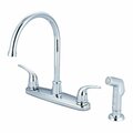 Forraje 8.43 in. Two Handle Kitchen Faucet - Chrome FO3135388